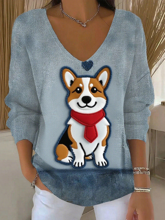 Women's Vintage Animal Print Casual Top