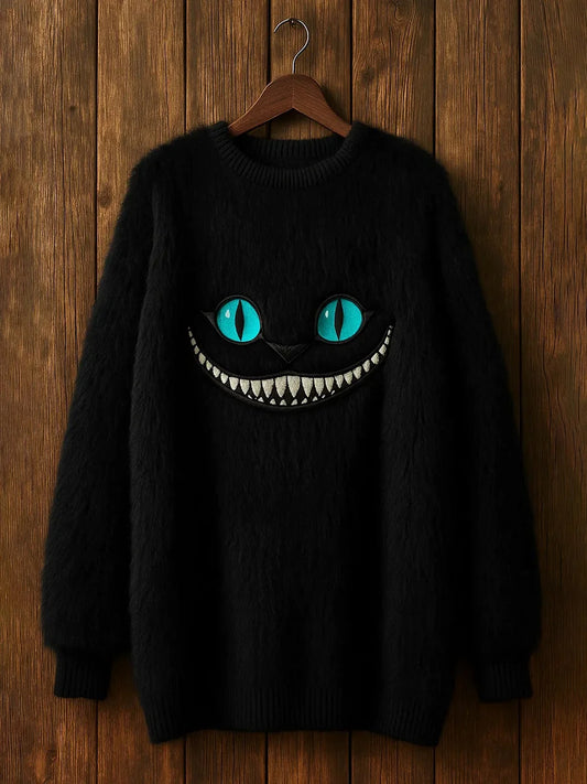 Vintage Abstract Animal Print Casual Sweater