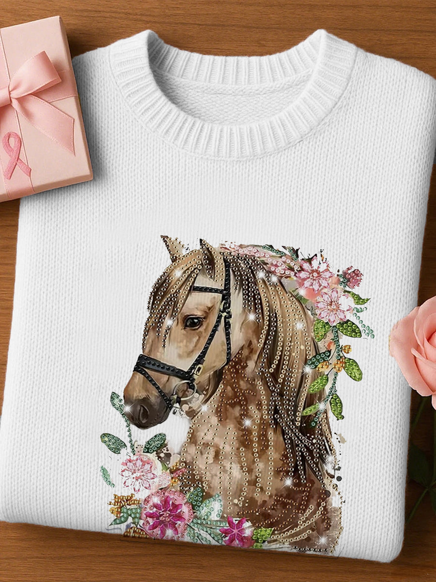 Women's Artistic Animal Print Comfortable Knit Short Sleeve Top