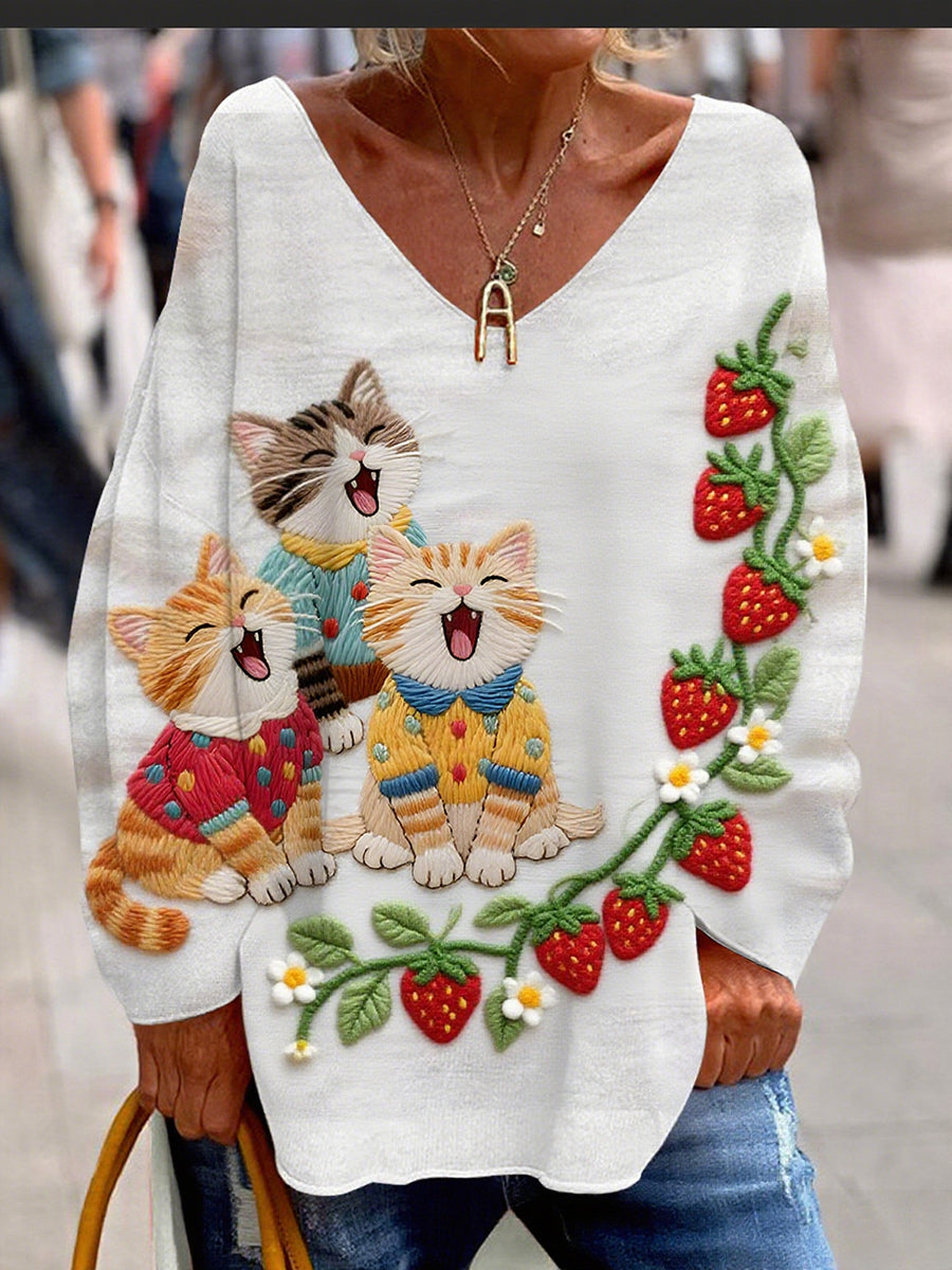 Women's Vintage Animal Print Comfortable Casual Top