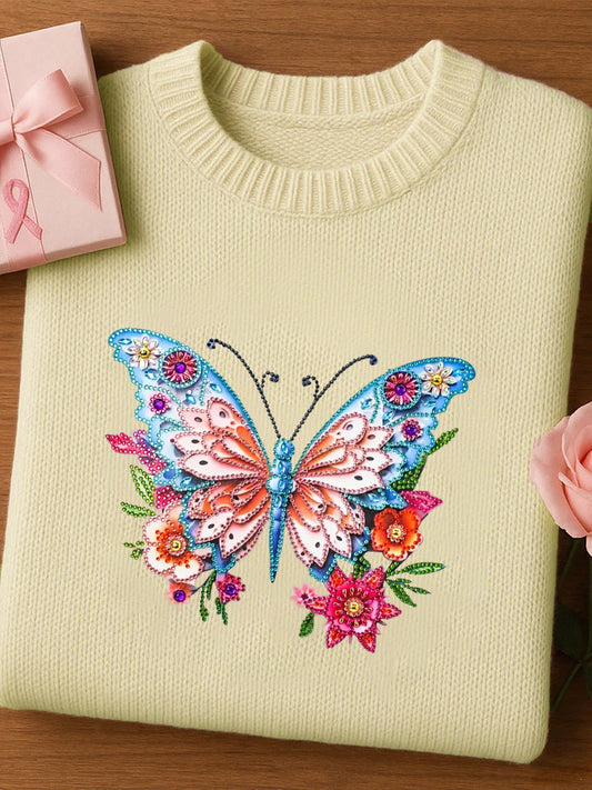 Women's Artistic Animal Print Comfortable Knit Short Sleeve Top