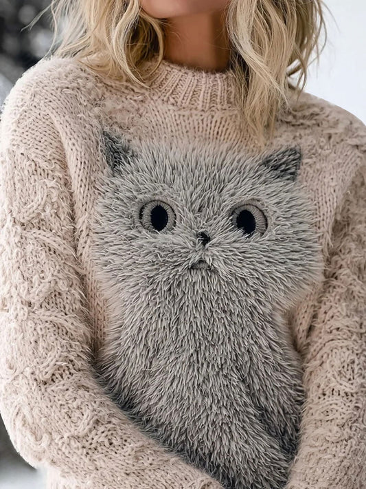 Women's Cute Cat Print Casual Top