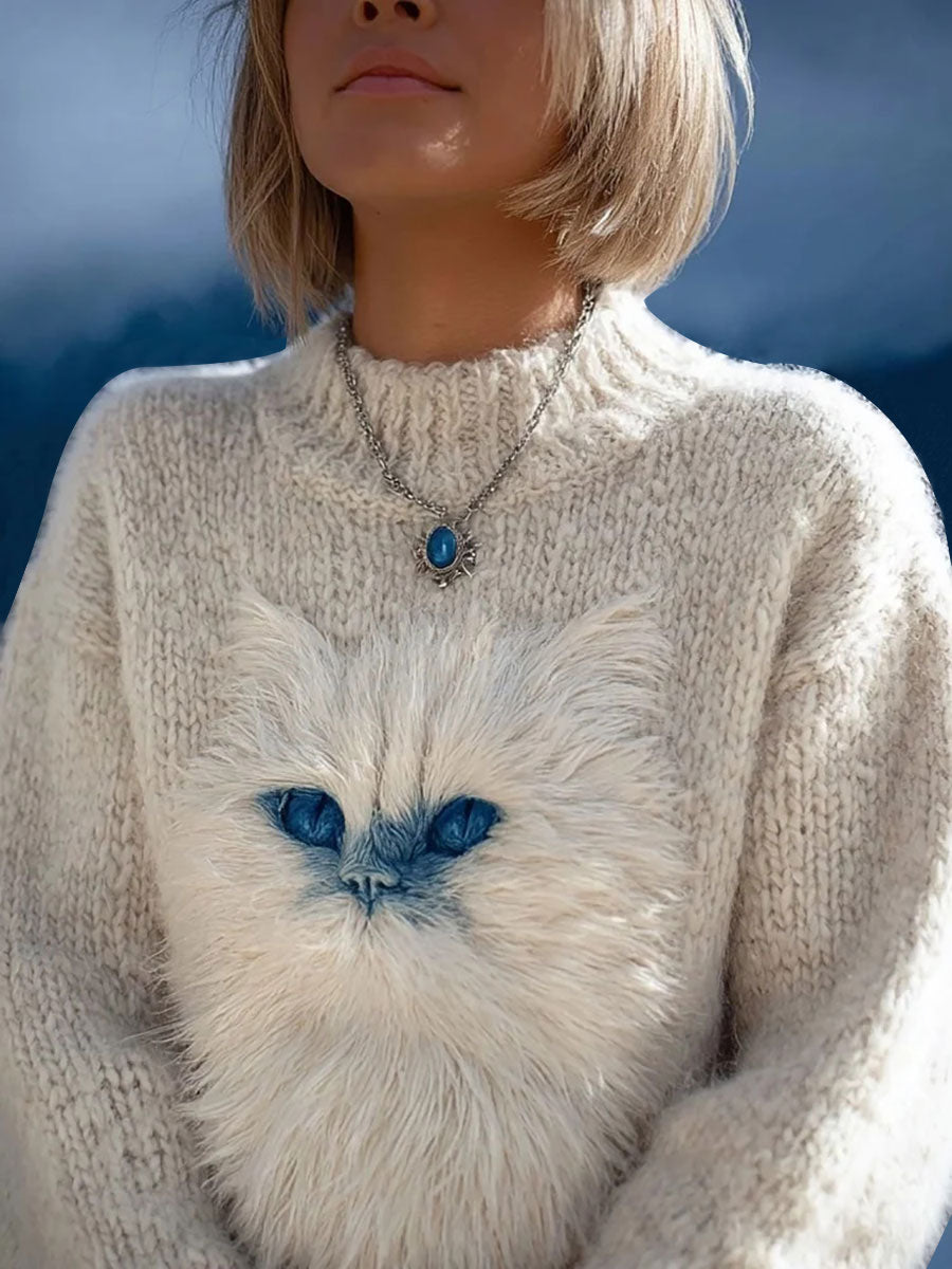 Women's Cute Cat Print Casual Top