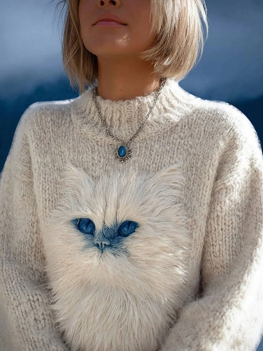 Women's Cute Cat Print Casual Top