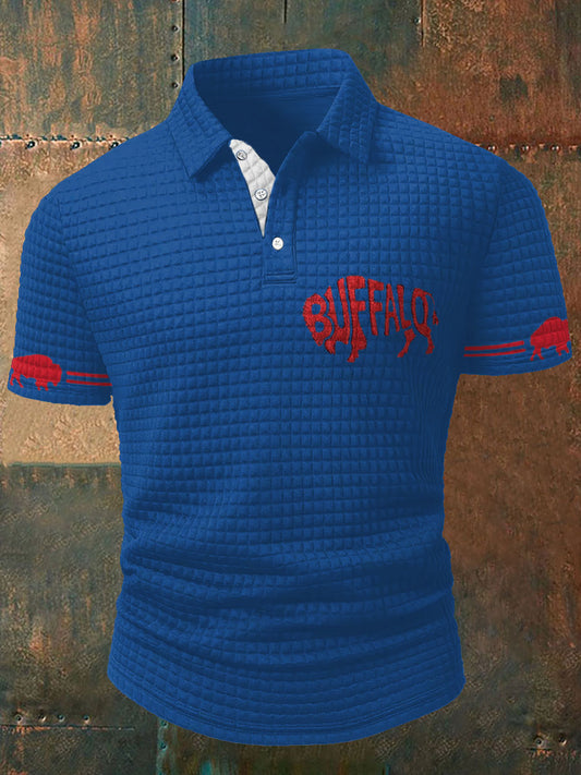 Men's Buffalo Football Lover Printed Casual Tops