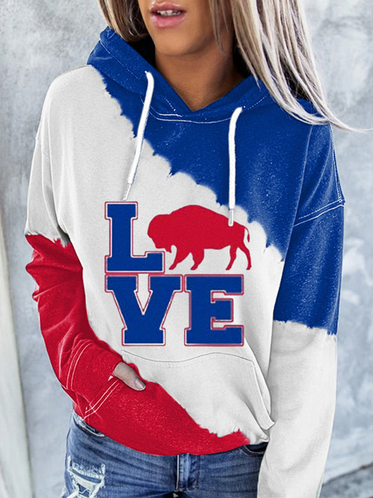 Women's Football Fans Lovers Gameday Casual Hoodie