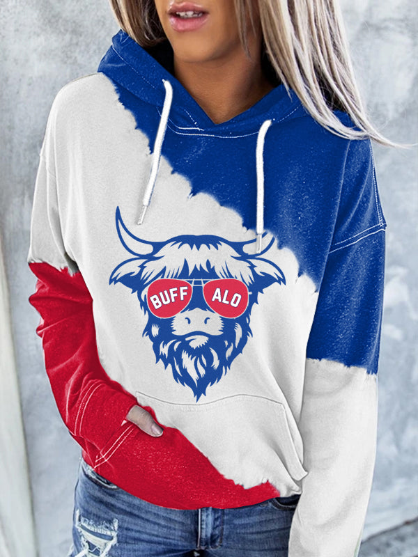 Women's Football Fans Lovers Gameday Casual Hoodie