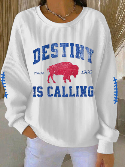 Women's Be Good Do Good God Bless Go Buffalo Football Fans Lovers Gameday Casual Sweatshirt