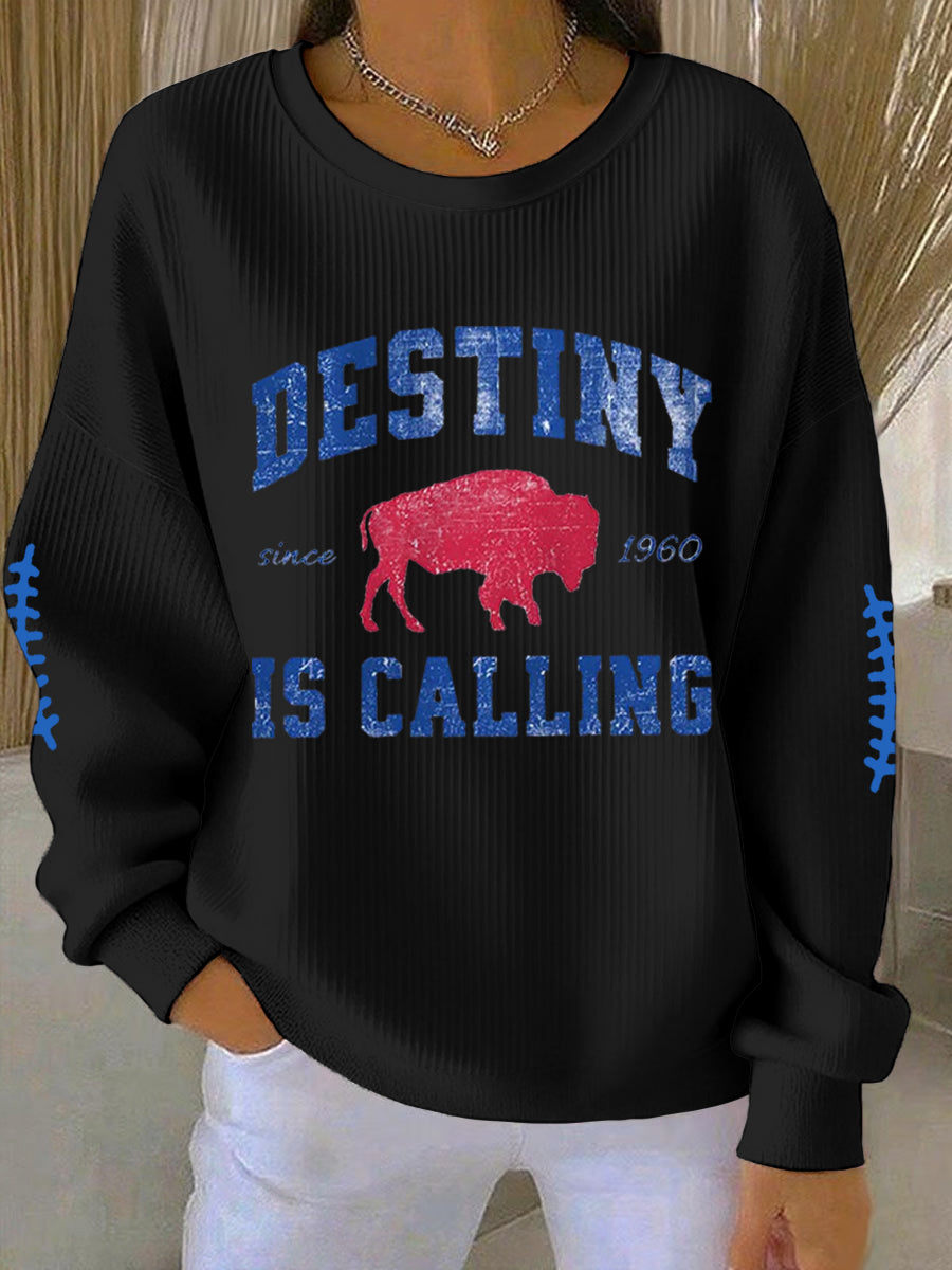 Women's Be Good Do Good God Bless Go Buffalo Football Fans Lovers Gameday Casual Sweatshirt
