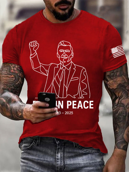 Men's Freedom Printed Casual T-shirt