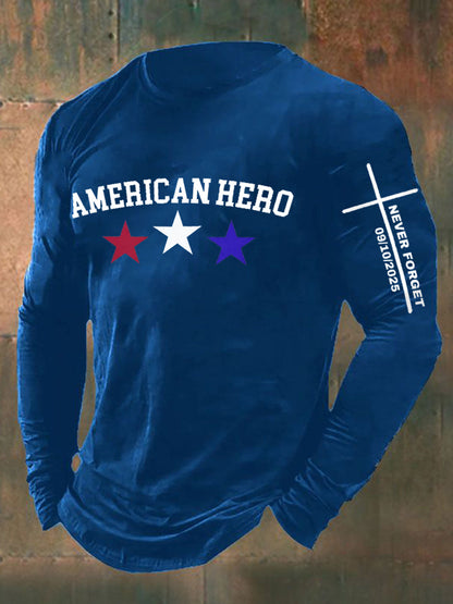 Men's RIP American Hero We Never Forget Long Sleeve T-shirt