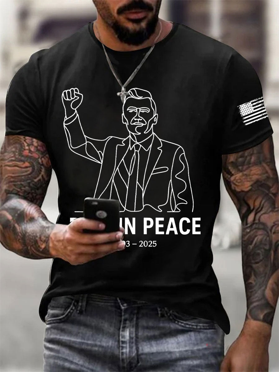 Men's Freedom Printed Casual T-shirt