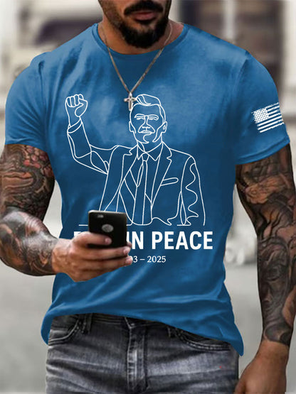 Men's Freedom Printed Casual T-shirt