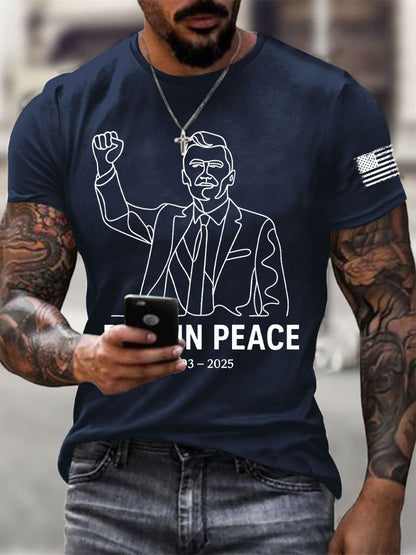 Men's Freedom Printed Casual T-shirt