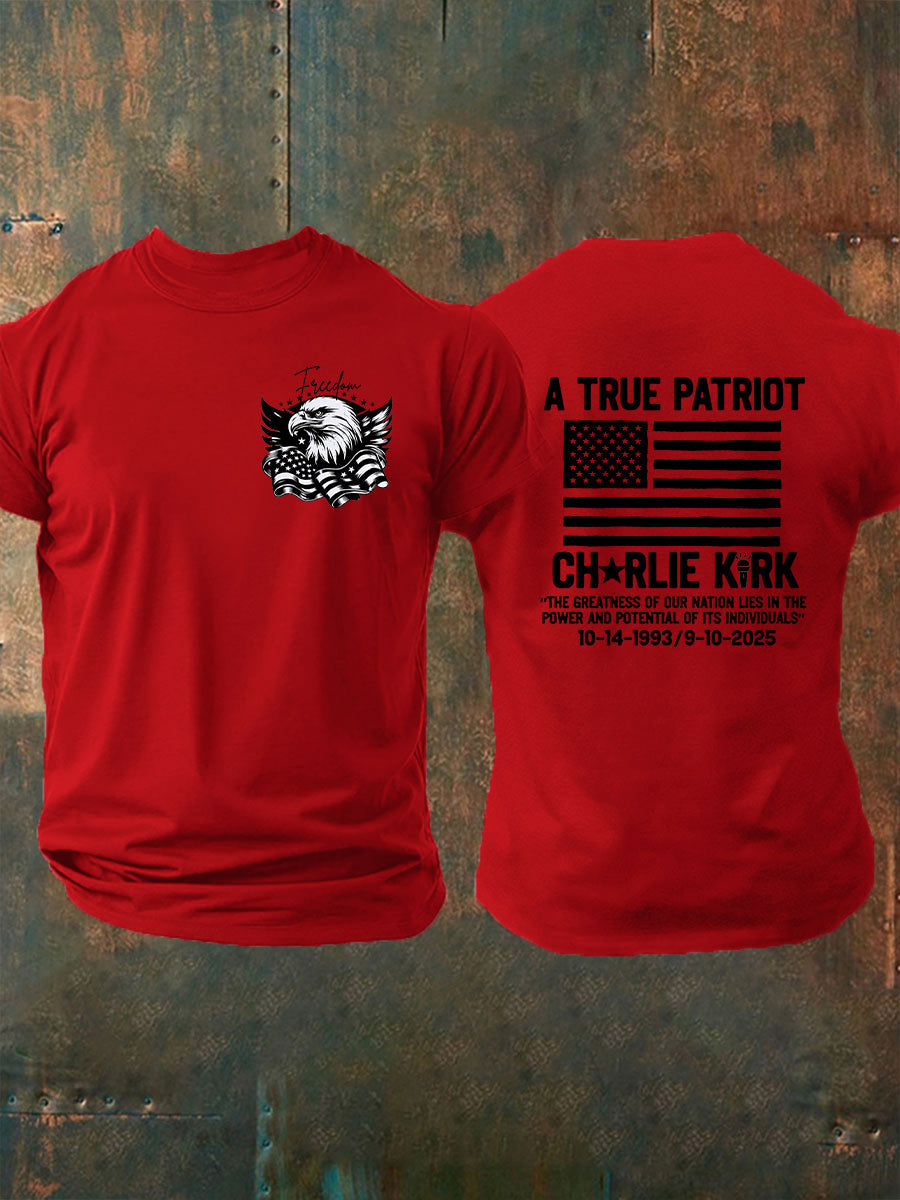 Men's Freedom Is Not Free R.I.P Charlie Kirk Short Sleeve T-shirt