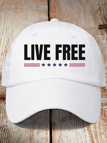Unisex Live Free Print Hat