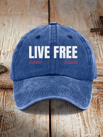 Unisex Live Free Print Hat