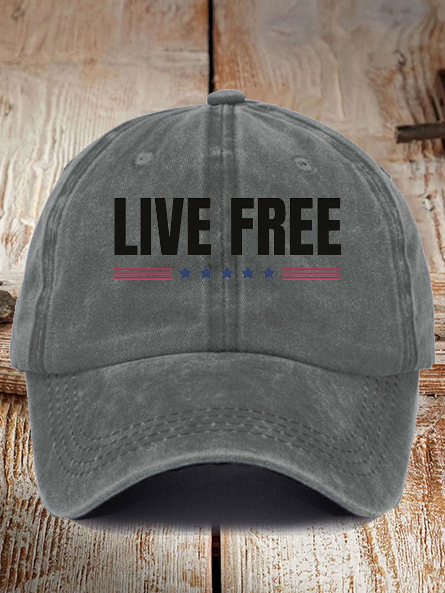 Unisex Live Free Print Hat