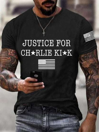 Men's Justice for Charlie Kirk R.I.P Charlie Kirk Tee