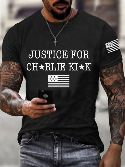 Men's Justice for Charlie Kirk R.I.P Charlie Kirk Tee