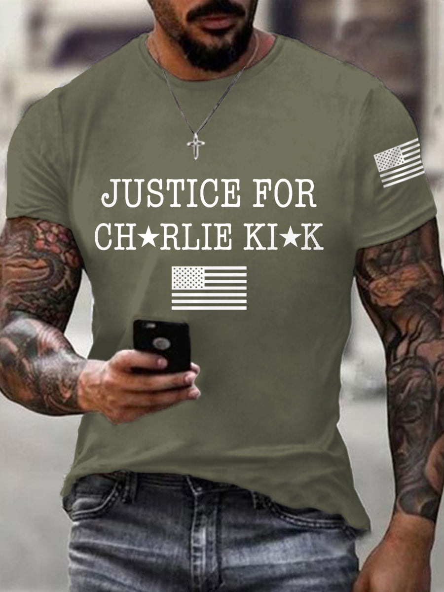 Men's Justice for Charlie Kirk R.I.P Charlie Kirk Tee