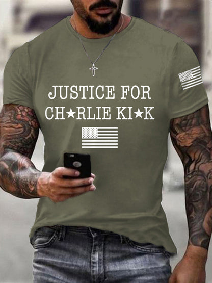 Men's Justice for Charlie Kirk R.I.P Charlie Kirk Tee