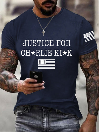 Men's Justice for Charlie Kirk R.I.P Charlie Kirk Tee
