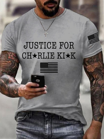 Men's Justice for Charlie Kirk R.I.P Charlie Kirk Tee