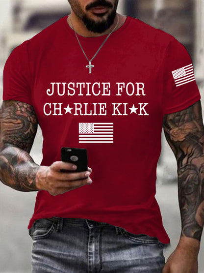 Men's Justice for Charlie Kirk R.I.P Charlie Kirk Tee