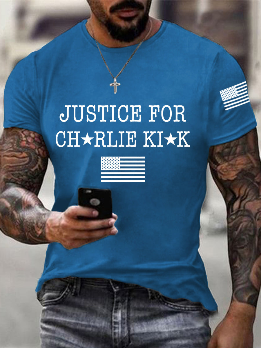 Men's Justice for Charlie Kirk R.I.P Charlie Kirk Tee