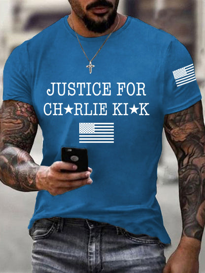 Men's Justice for Charlie Kirk R.I.P Charlie Kirk Tee