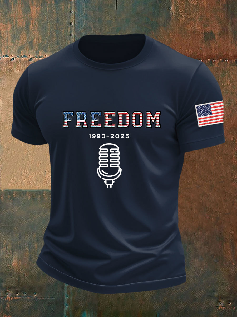 Men's Freedom Is Not Free R.I.P Charlie Kirk Short Sleeve T-shirt