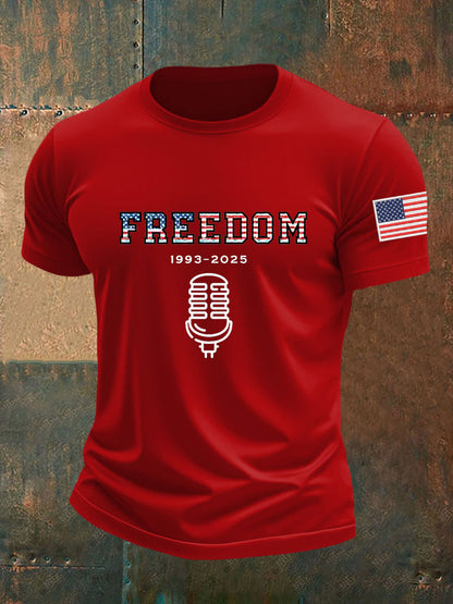 Men's Freedom Is Not Free R.I.P Charlie Kirk Short Sleeve T-shirt