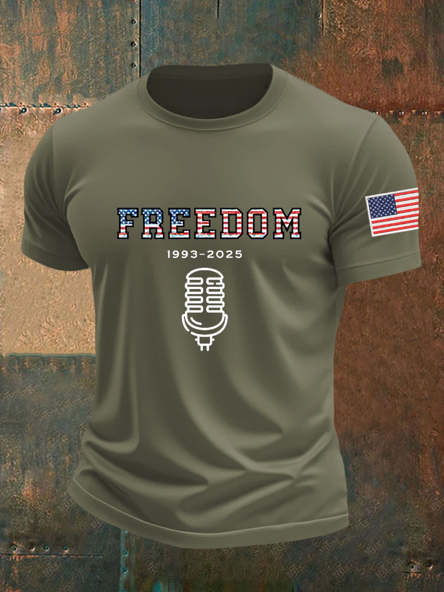 Men's Freedom Is Not Free R.I.P Charlie Kirk Short Sleeve T-shirt
