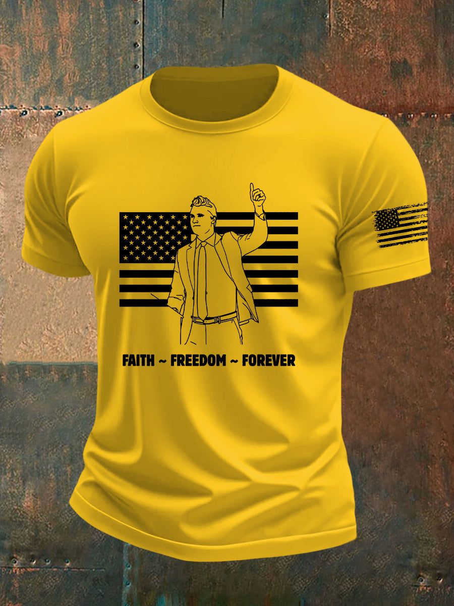 Men's Freedom Is Not Free R.I.P Charlie Kirk Short Sleeve T-shirt