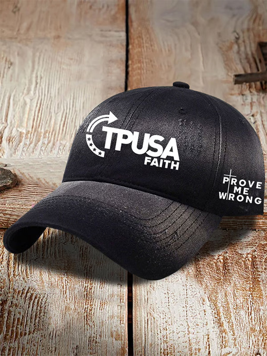 Unisex Turning Point USA Trump Charlie Kirk Commemorative Print Slouch Hat