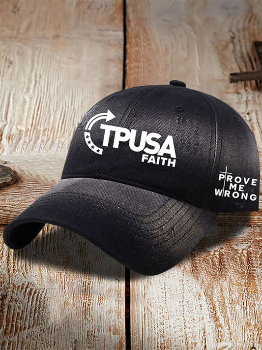 Unisex Turning Point USA Trump Charlie Kirk Commemorative Print Slouch Hat