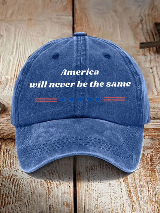 Unisex Turning Point USA Trump Charlie Kirk Commemorative Print Slouch Hat