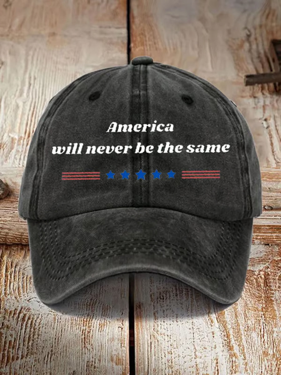 Unisex Turning Point USA Trump Charlie Kirk Commemorative Print Slouch Hat