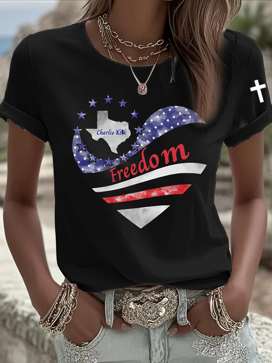 Women's Freedom Love Short Sleeve T-Shirt