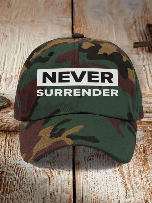 Unisex Never Surrender Print Hat