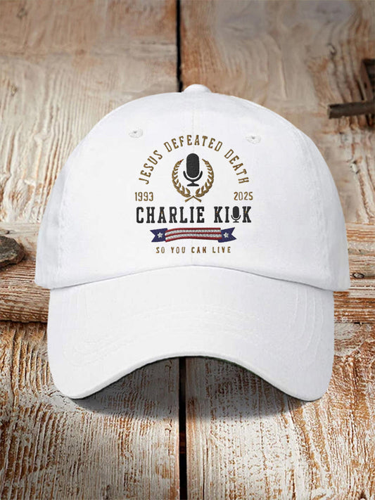Unisex Jesus Defeated Death So You Can Live R.I.P Charlie Kirk Hat