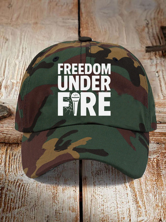 Unisex Freedom Under Fire Print Hat