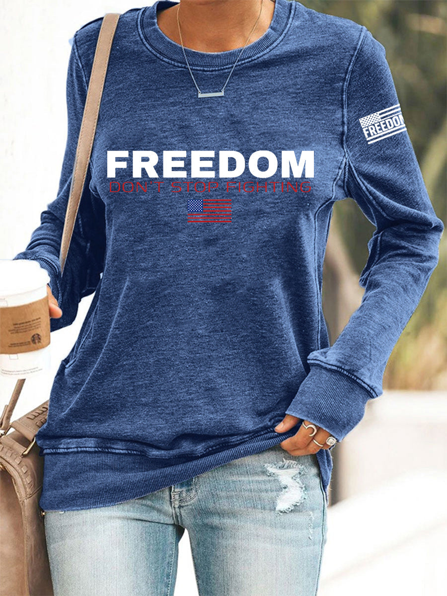 Women's Freedom Don't s Top Fighting R.I.P Charlie Kirk Sweatshirt