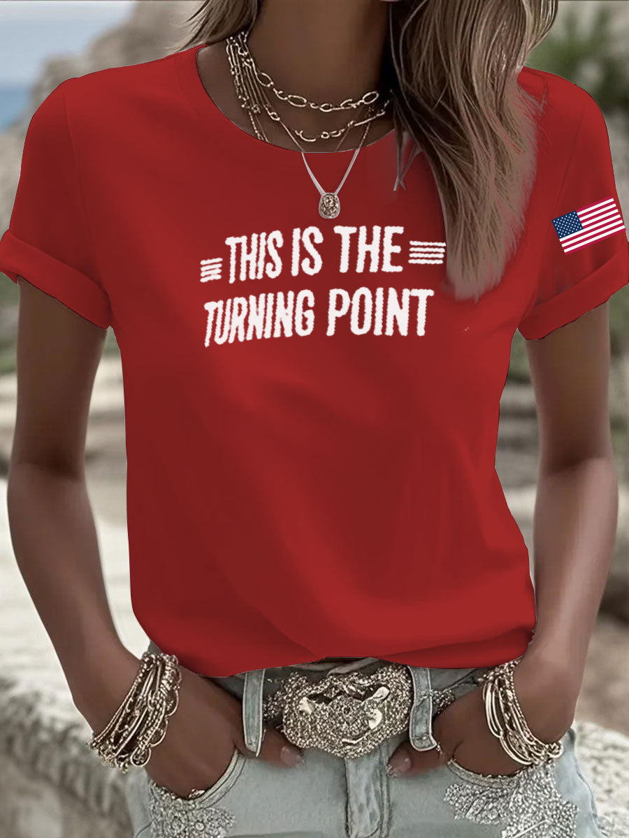 Women's This Is The Turning Point Printed T-shirt