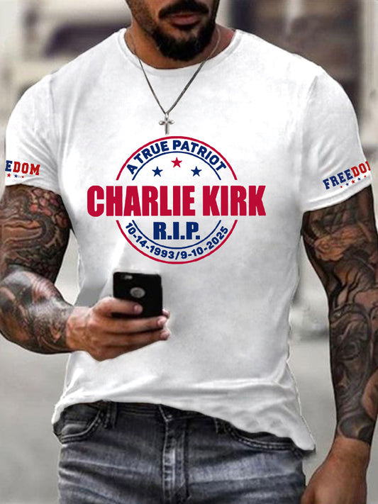 Men's Freedom Is Not Free R.I.P Charlie Kirk Short Sleeve T-shirt