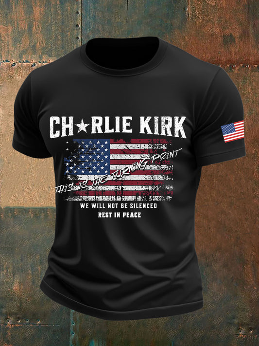 Men's This is the Turning Point Charlie Kirk Printed T-shirt