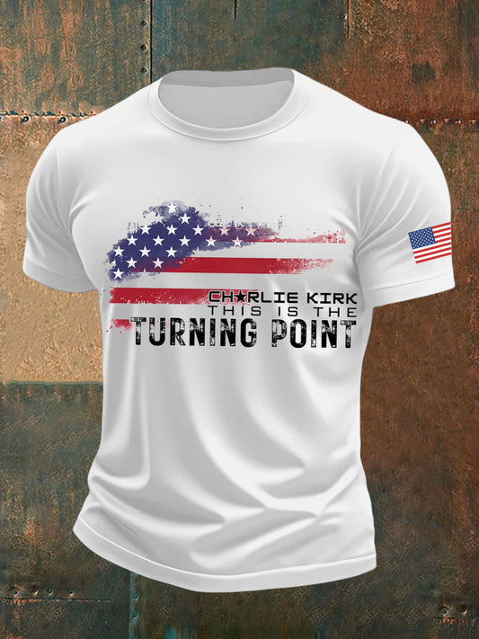 Men's Charlie Kirk This is the Turning Point Printed T-shirt
