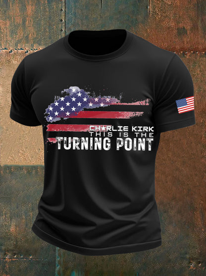Men's Charlie Kirk This is the Turning Point Printed T-shirt