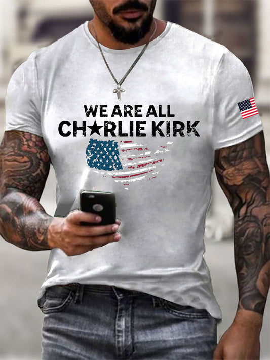 Men's Freedom Printed Casual T-shirt